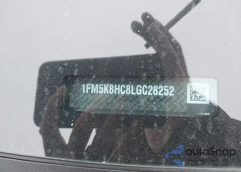 2020 Ford Explorer Platinum z USA, uszkodzony, nr VIN 1FM5K8HC8LGC28252